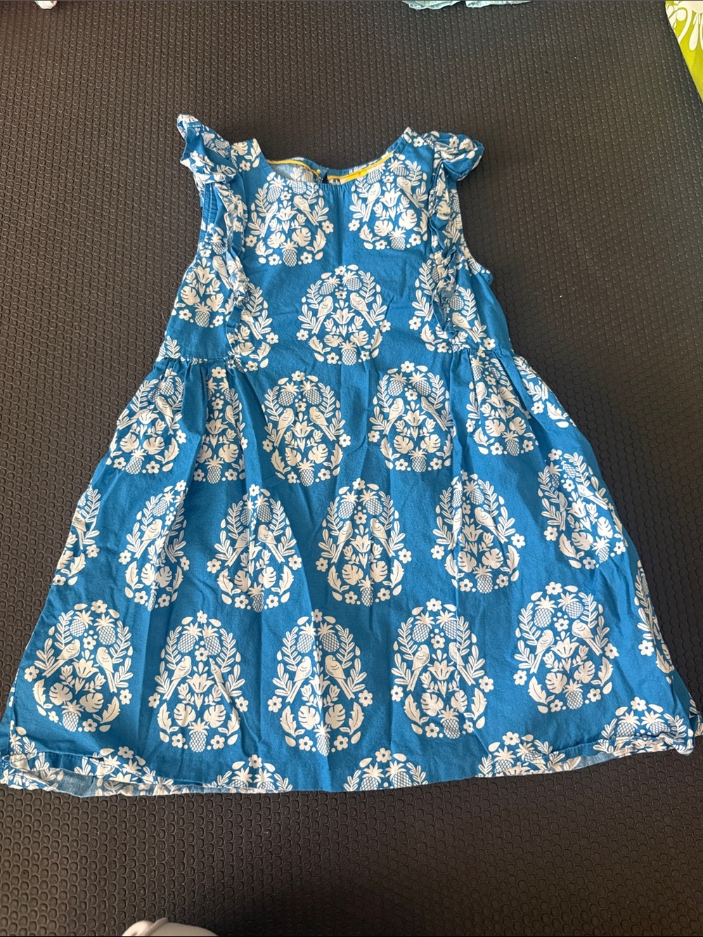Mini Boden Blue Floral Medallion Dress